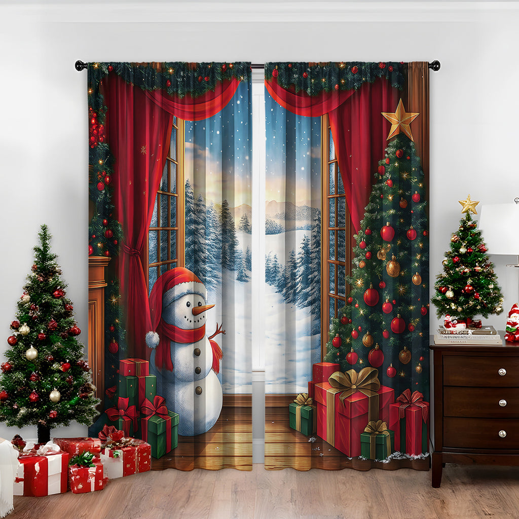 Weihnachtsvorhänge mit 3D-Digitaldruck