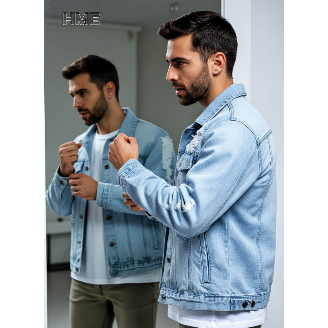 Lockere Jeansjacke im Korea-Stil