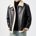 Kurzer Shearling-Mantel für Herren mit Fell