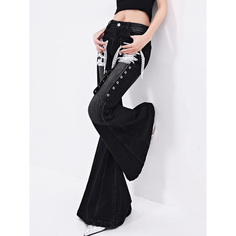 Bootcut Jeans mit Spitze für Damen