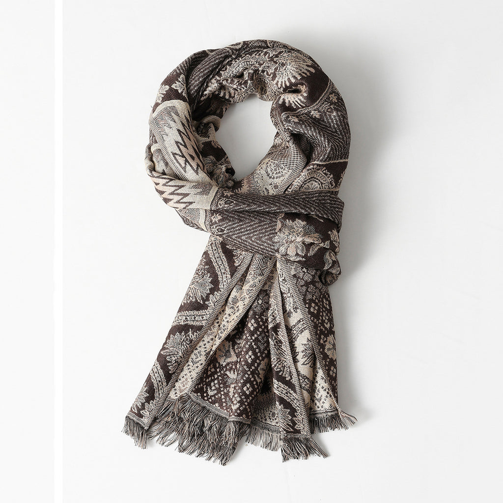 Kaschmirähnlicher Jacquard-Schal aus Viskose – Bild 7 | LuxeStyle