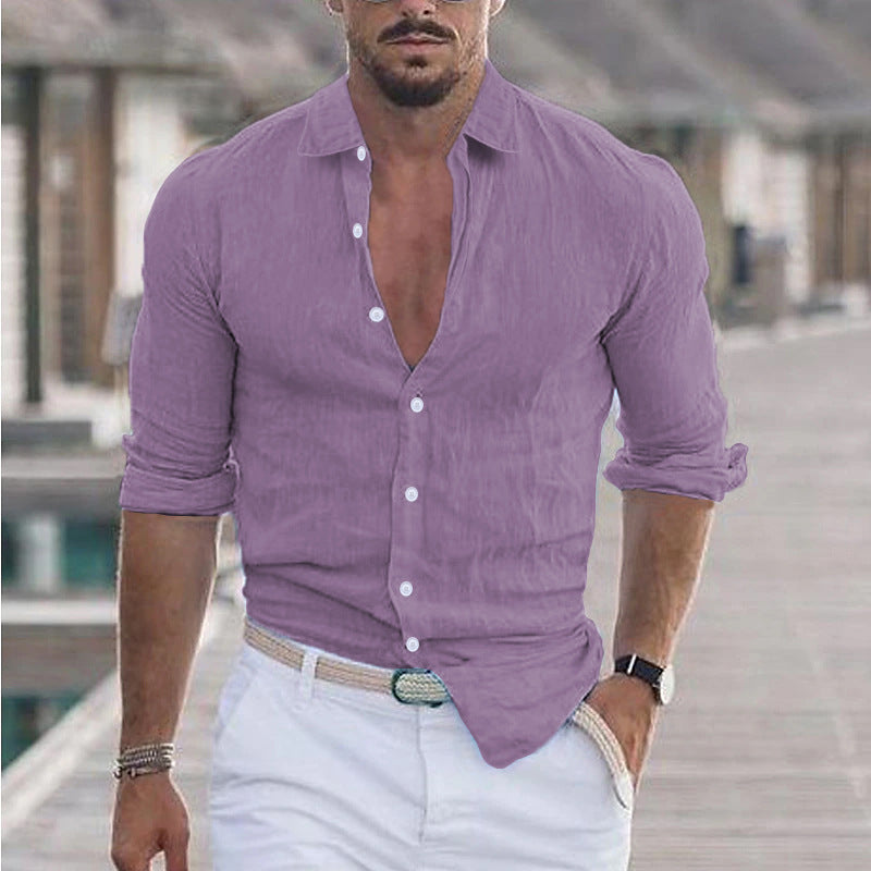 Herren Hemd aus Baumwolle und Leinen – Bild 8 | LuxeStyle