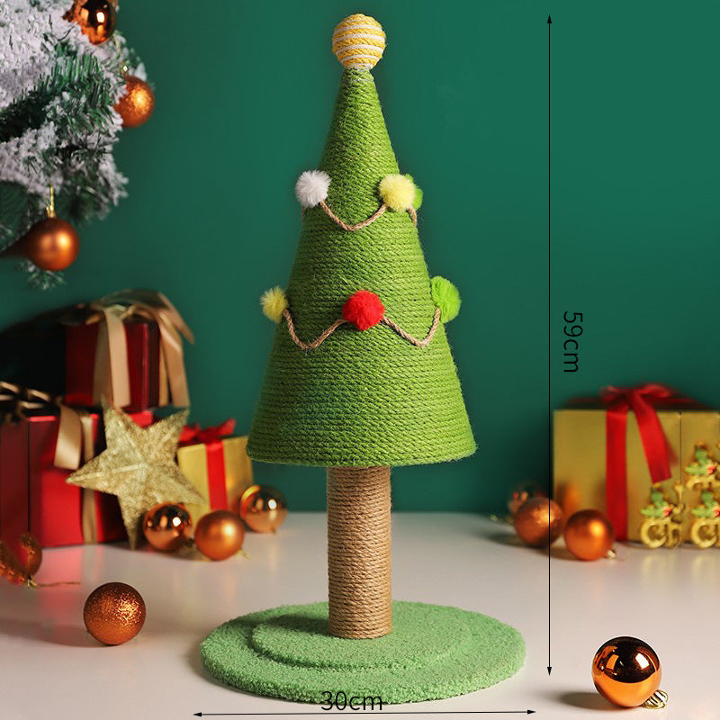 Minimalistischer Katzen-Kletterbaum Weihnachten