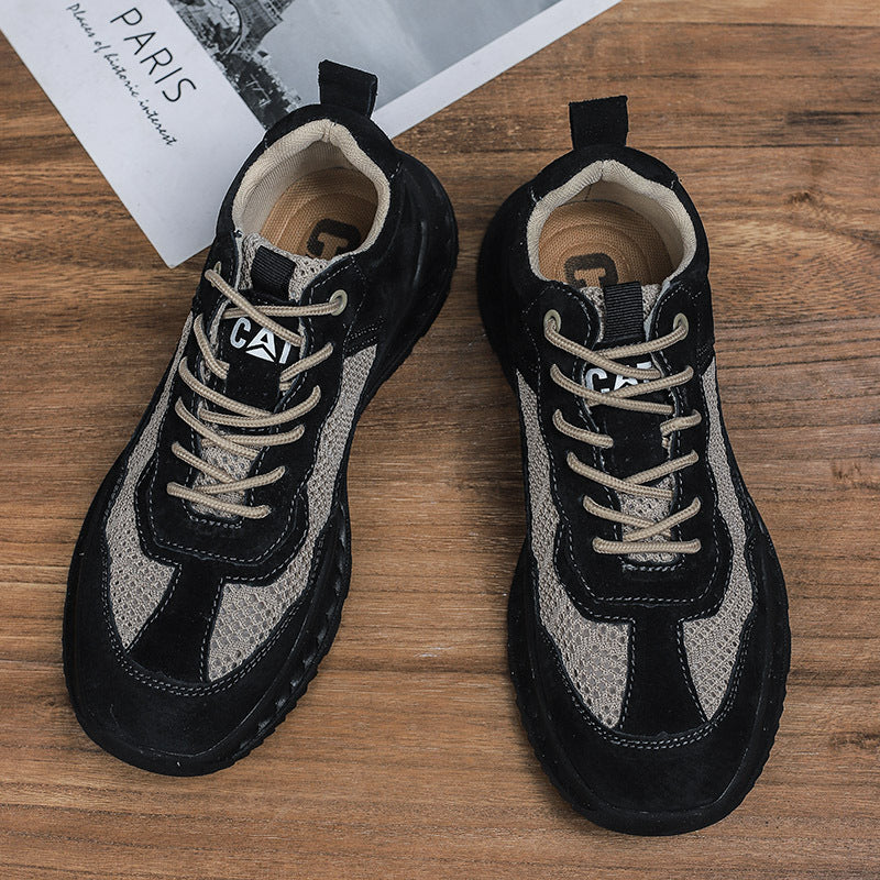 Atmungsaktiver Herren-Sneaker aus Mesh und Leder – Bild 5 | LuxeStyle