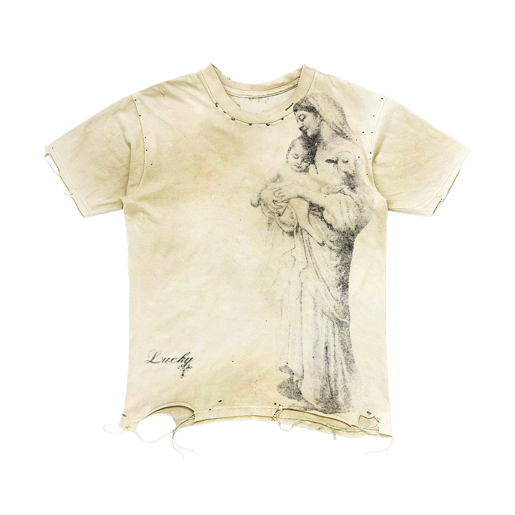 Rebellious Washed Distressed Short-sleeve Top