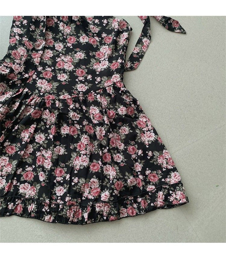 Ärmelloses Wickelkleid mit Blumenmuster – Bild 3 | LuxeStyle