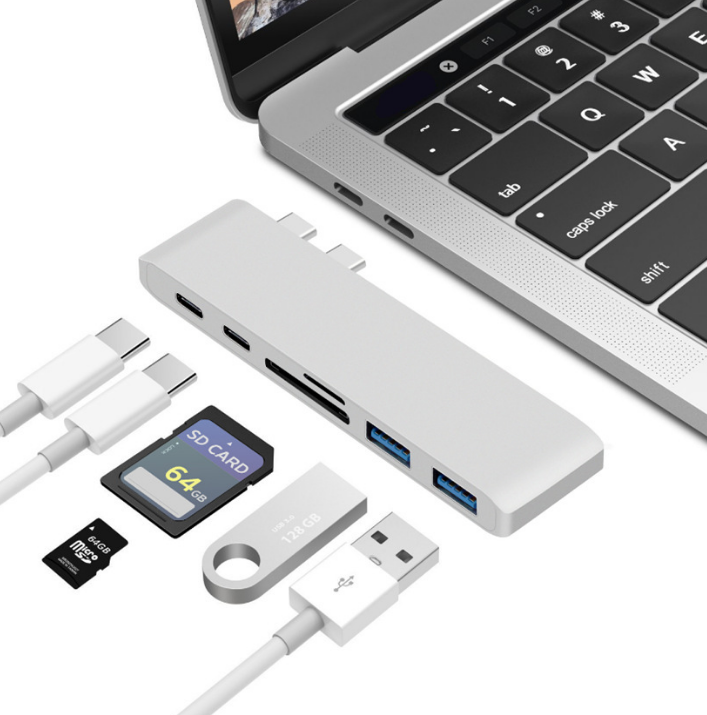 USB-C Hub mit Kartenleser und Power Delivery