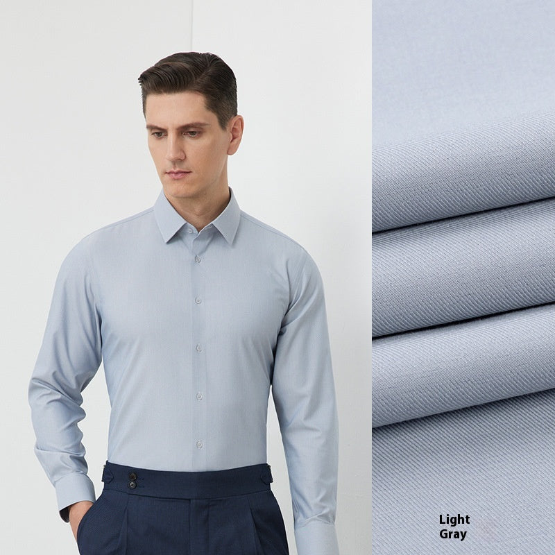 Herren Langarmhemd aus Maulbeerseide, bügelfrei – Bild 2 | LuxeStyle