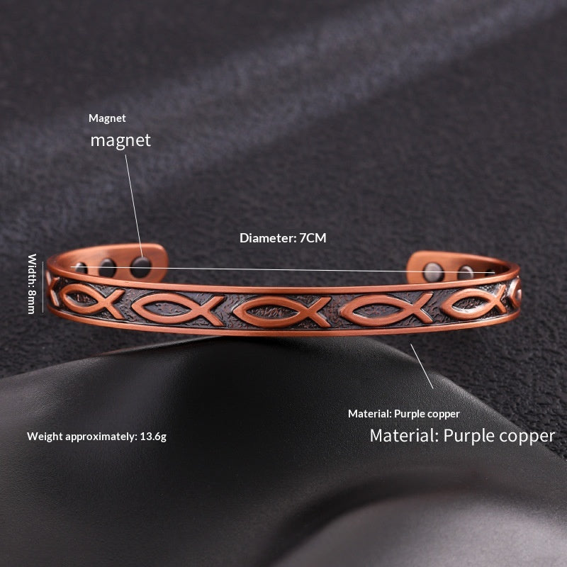 Magnetarmband aus gebürsteter Bronze