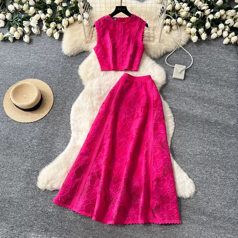 Elegantes zweiteiliges Spitzenkleid im French-Stil – Bild 3 | LuxeStyle