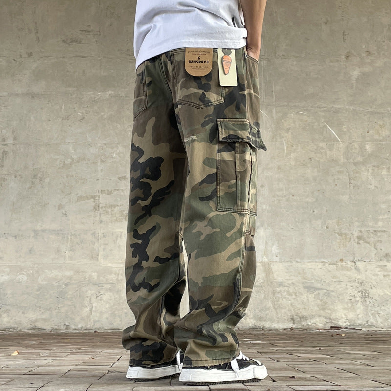 Retro Camouflage Arbeitshose Herren