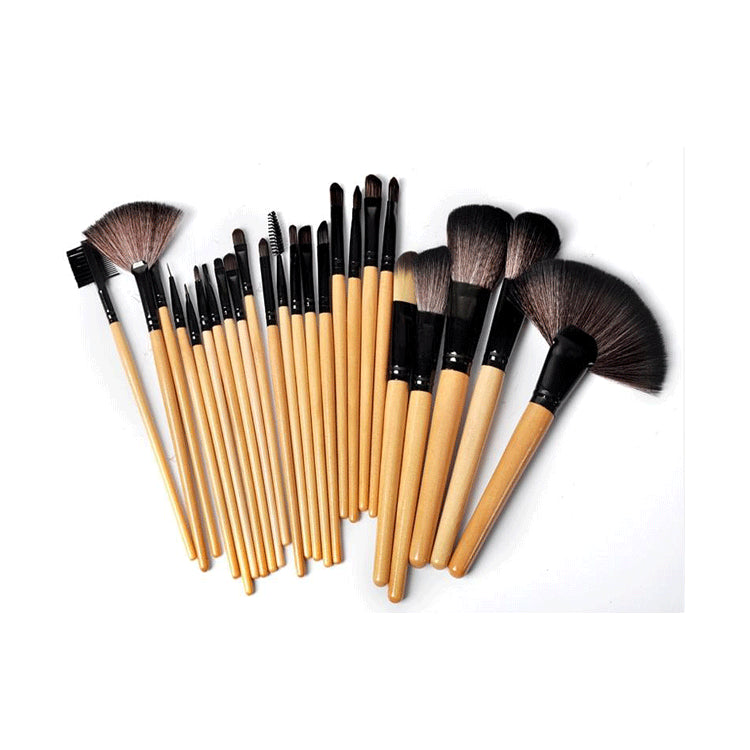 24-teiliges Make-up Pinselset mit Holzgriff – Bild 9 | LuxeStyle