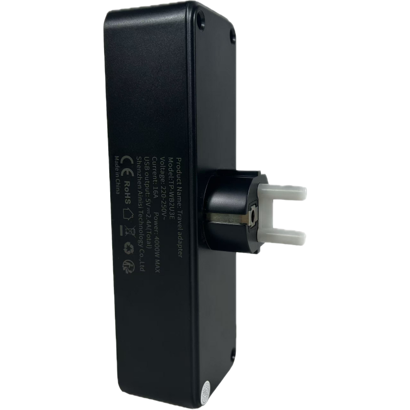Steckdosenadapter Schwarz