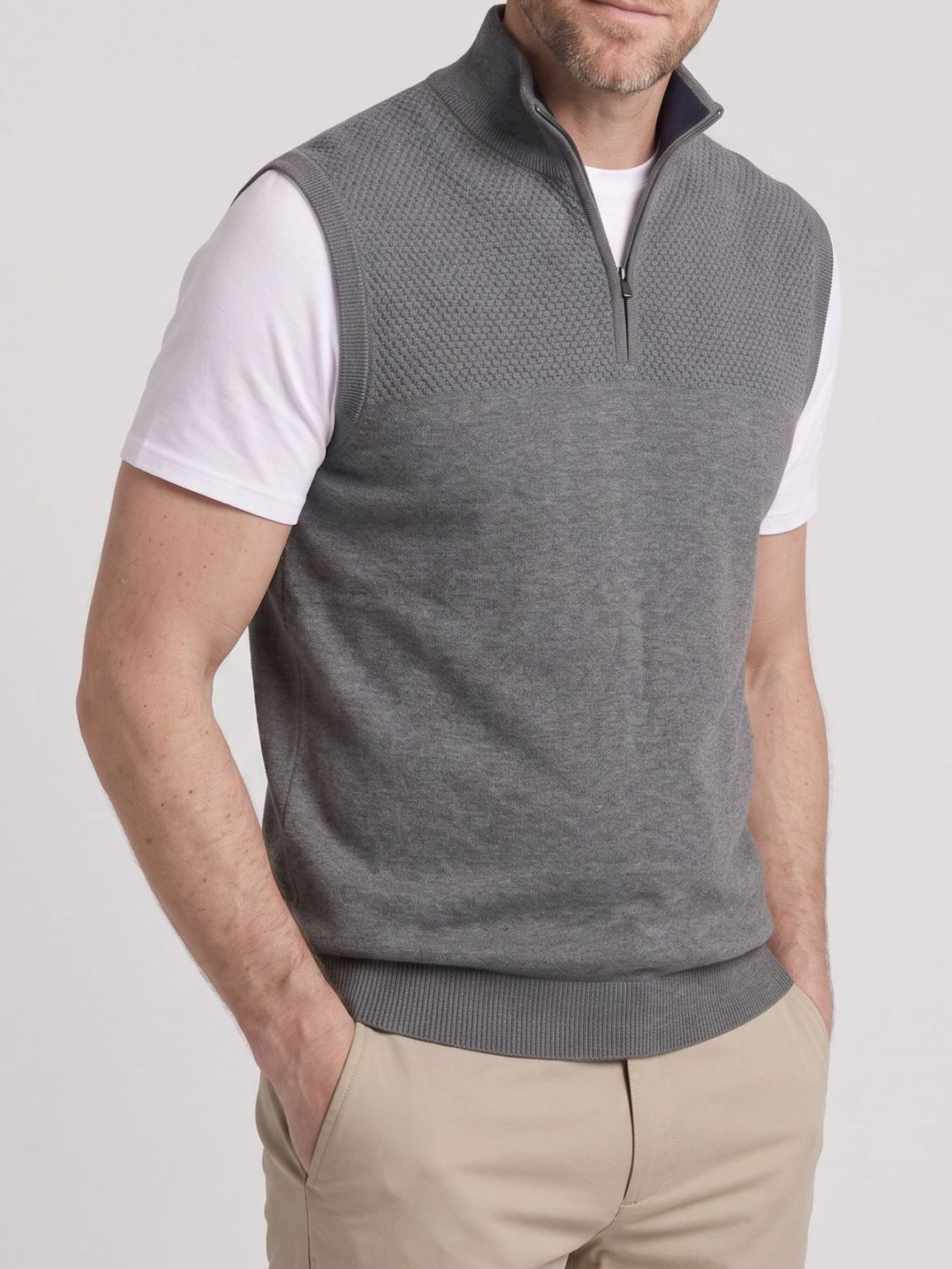 Ärmellose Strickweste für Herren