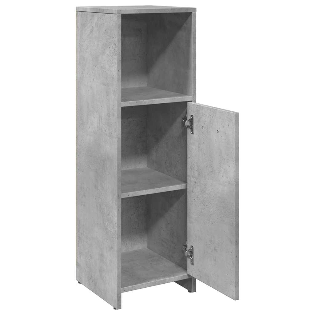 Badezimmerschrank, Betongrau, 30x30x95 cm