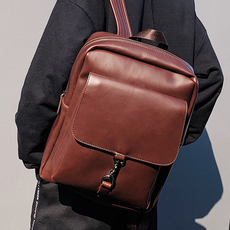 Retro-PU-Leder-Rucksack für Männer – Bild 2 | LuxeStyle