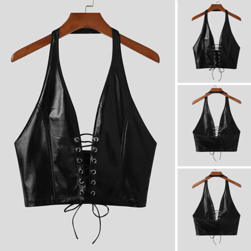 Herren Halterneck Top für den Ausgang – Ansicht 3