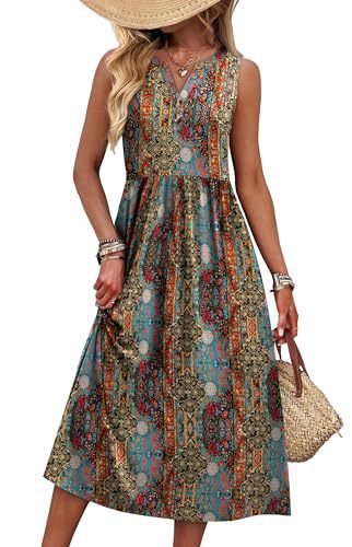 Bedrucktes A-Linien Strandkleid – Bild 3 | LuxeStyle