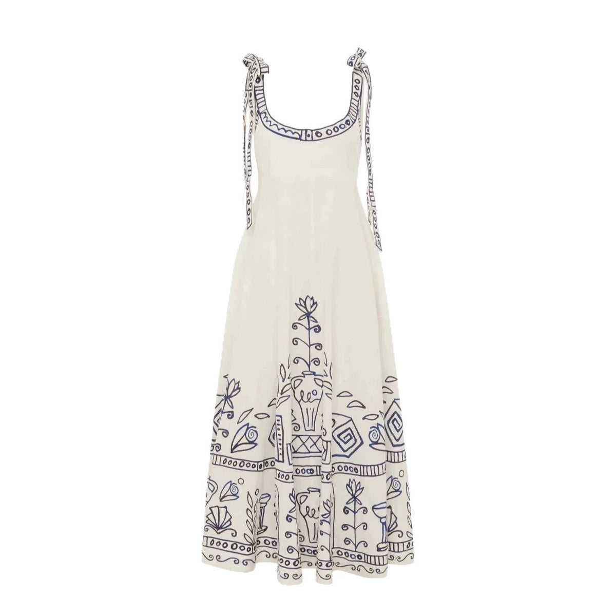 Elegantes ärmelloses Leinenkleid mit Schnürung – Bild 4 | LuxeStyle