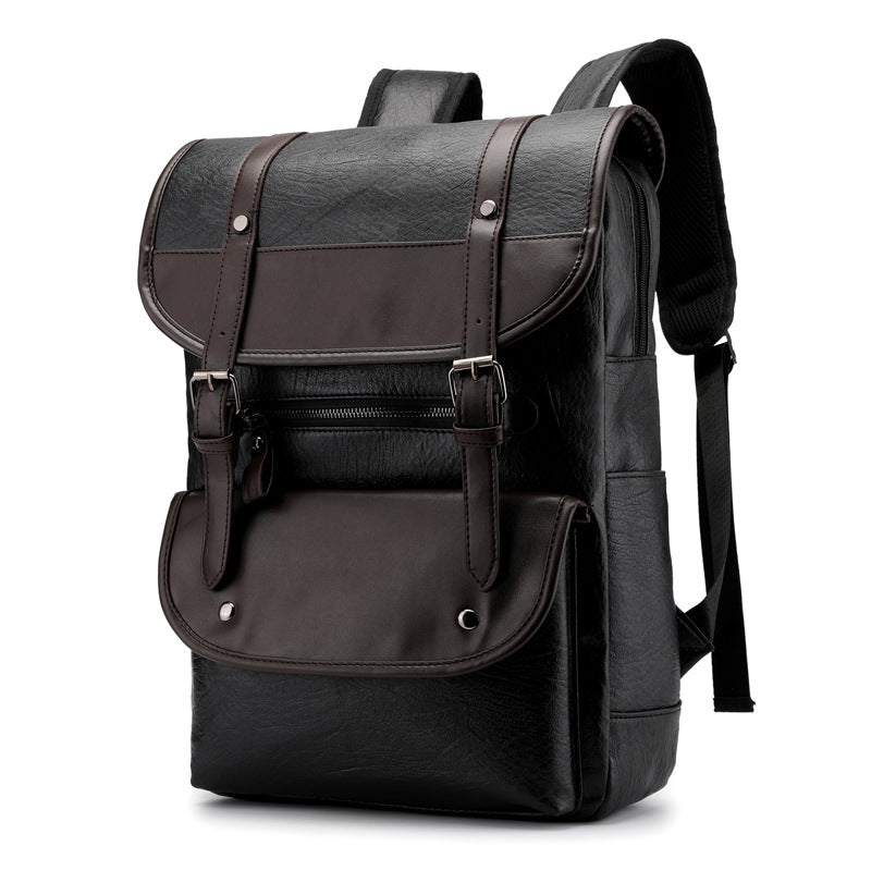 Studentenrucksack aus wasserfestem PU-Leder – Bild 2 | LuxeStyle