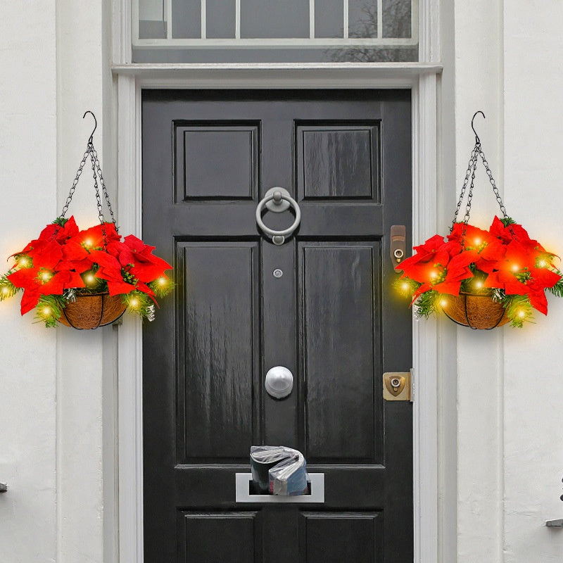 Roter Weihnachtsblumen-Hängekorb – Bild 4 | LuxeStyle