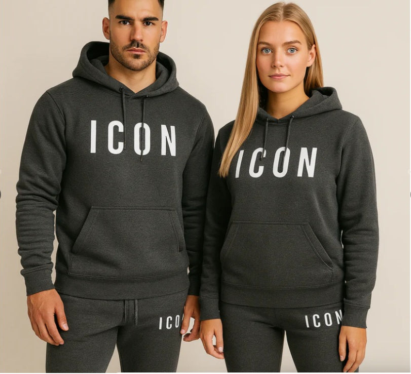 Sportliches Fleece-Set mit Letter-Print