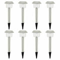 Solarlampe Lumisky Alesia LED Silberfarben Edelstahl Kaltweiss (8 Stück)