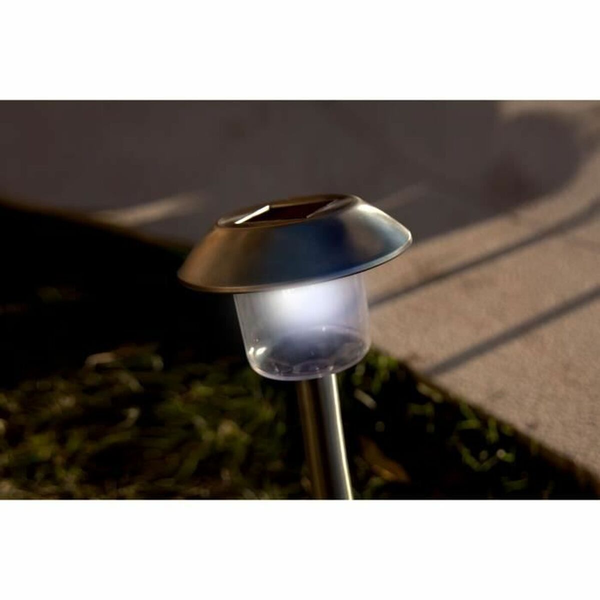 Solarlampe Lumisky Alesia LED Silberfarben Edelstahl Kaltweiss (8 Stück)