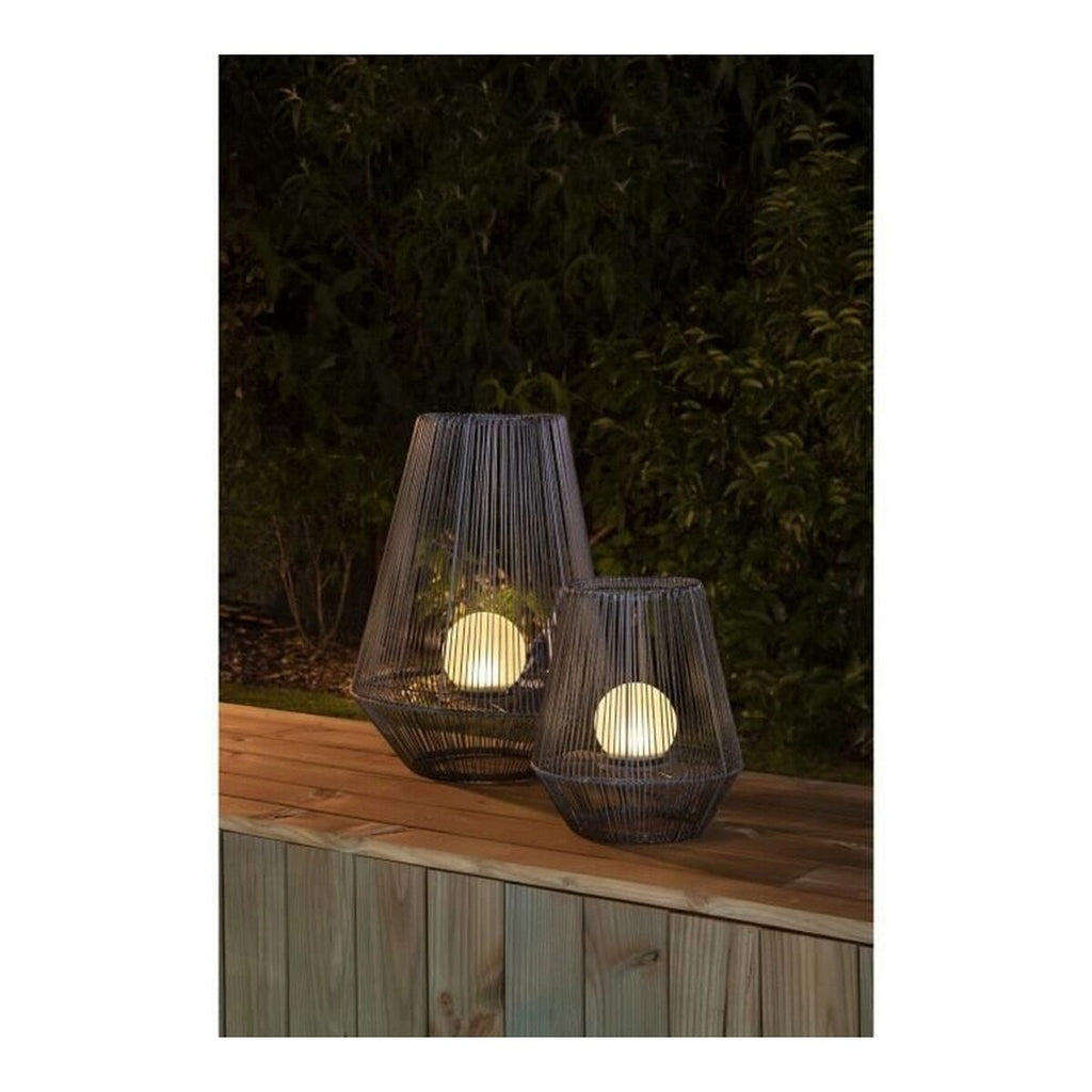 Solarlampe Galix Weiss Metall