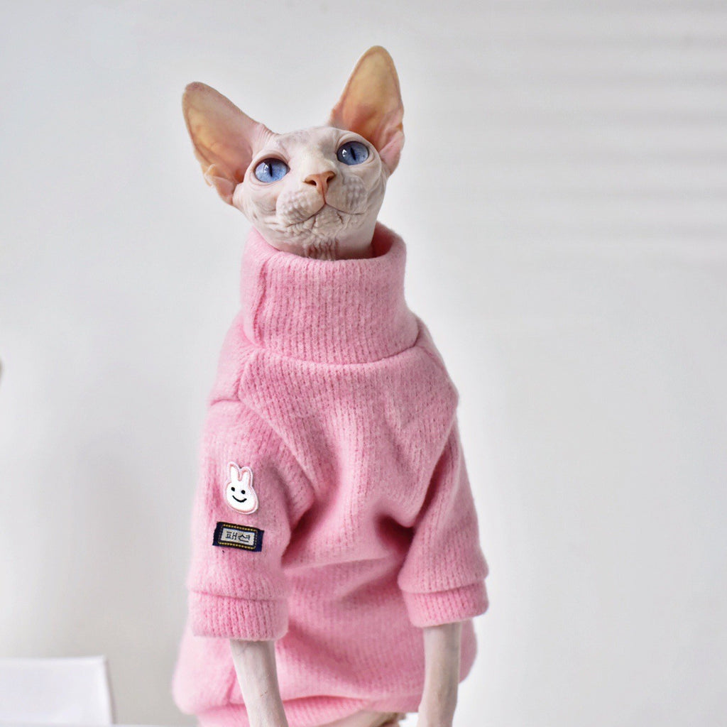 Dicker Warmmantel für haarlose Katzen – Pink – Bild 4 | LuxeStyle