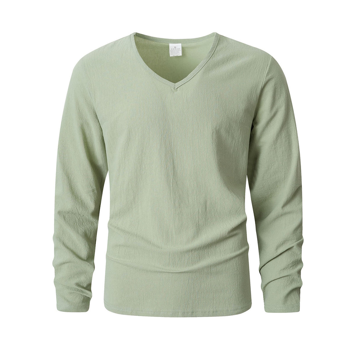 Leinen-Pullover mit V-Ausschnitt | LuxeStyle
