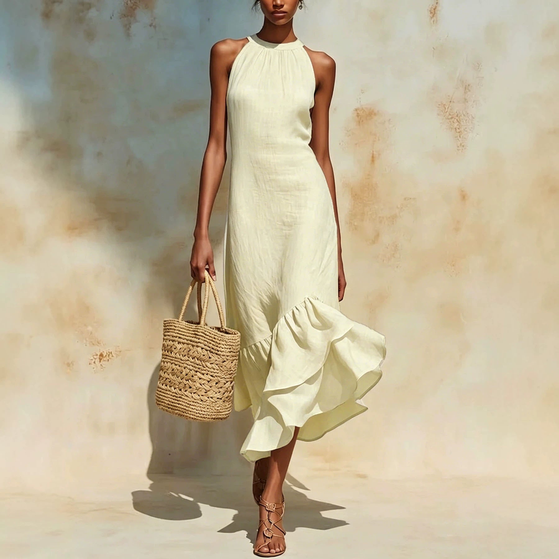 Ruffles Fishtail-Kleid