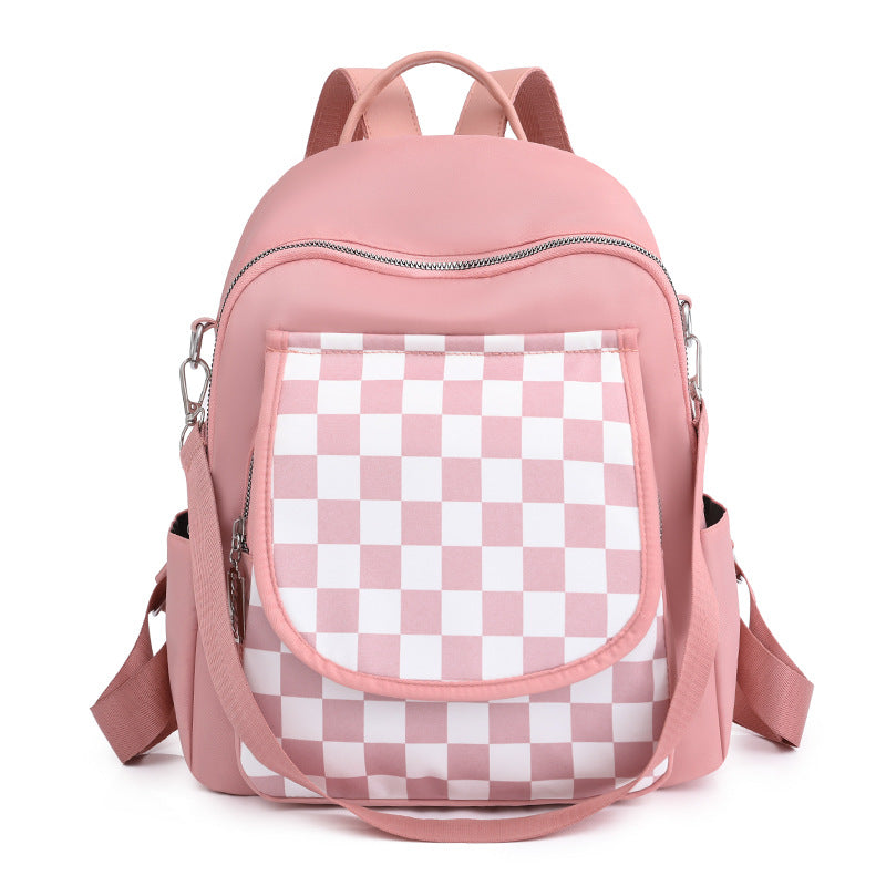 Leichter Nylon-Rucksack mit Kontrastfarben | LuxeStyle