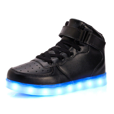 Leuchtende High-Top Kinderschuhe