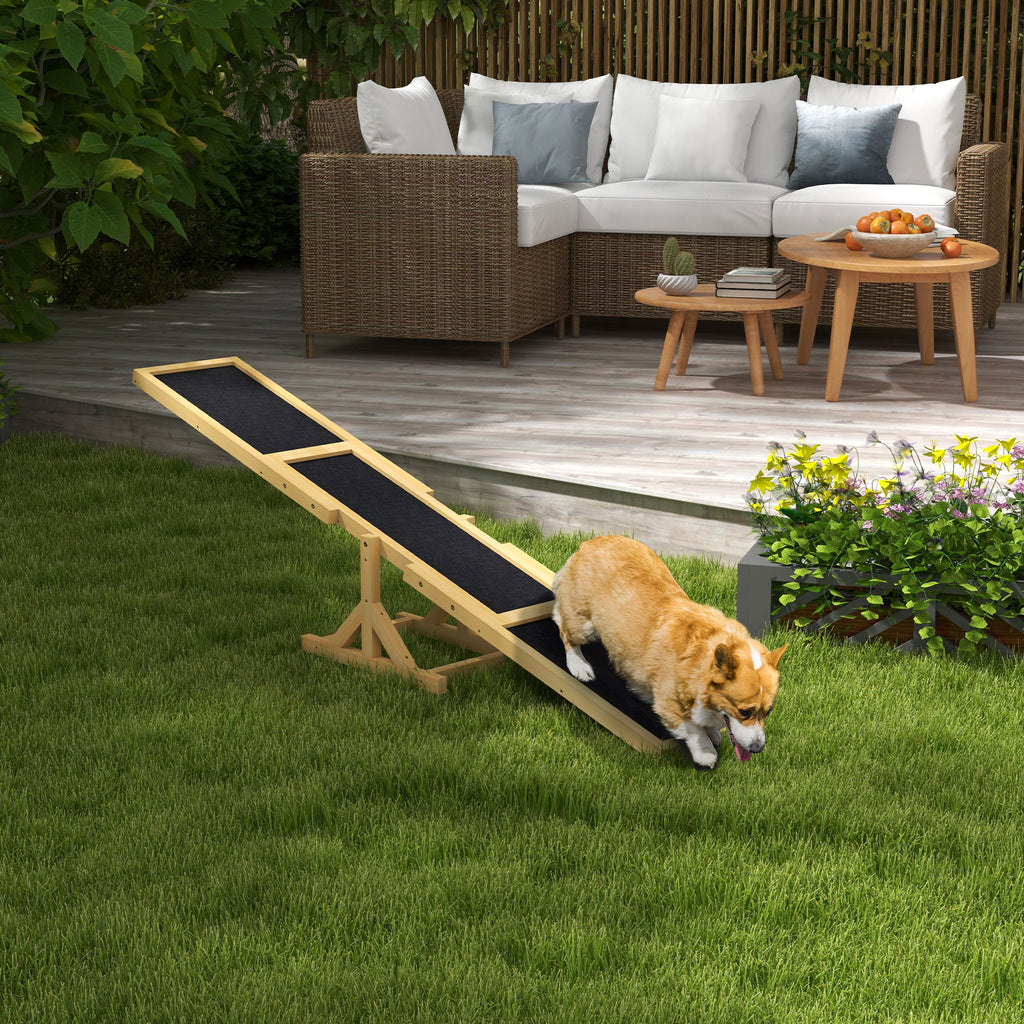 Hund Agility Wippe aus Holz, Gelb