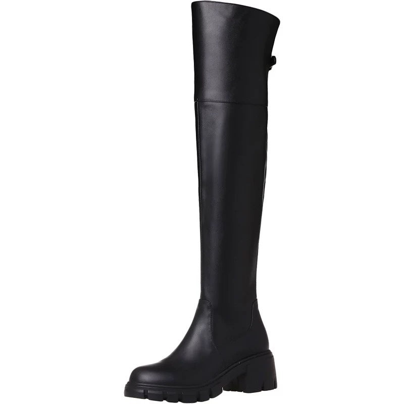 Winterstiefel mit dicken Absätzen