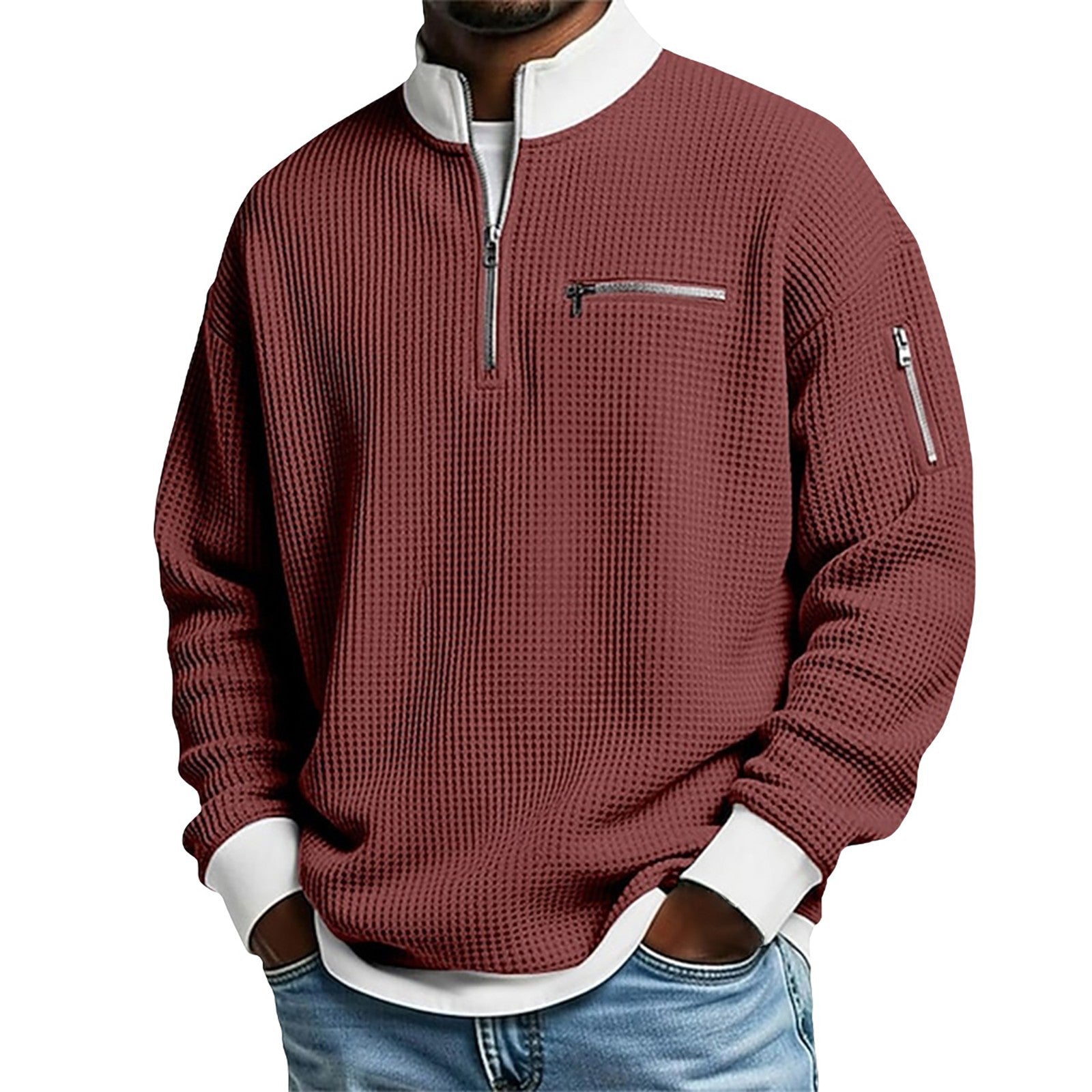 Sportliches Herren-Sweatshirt mit Reissverschluss