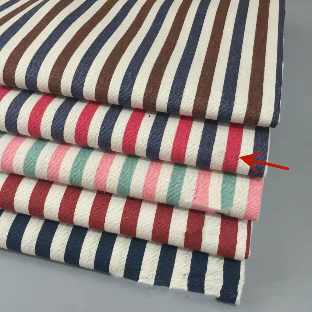 Leinen-Baumwollstoff mit Farbstreifen – Bild 10 | LuxeStyle