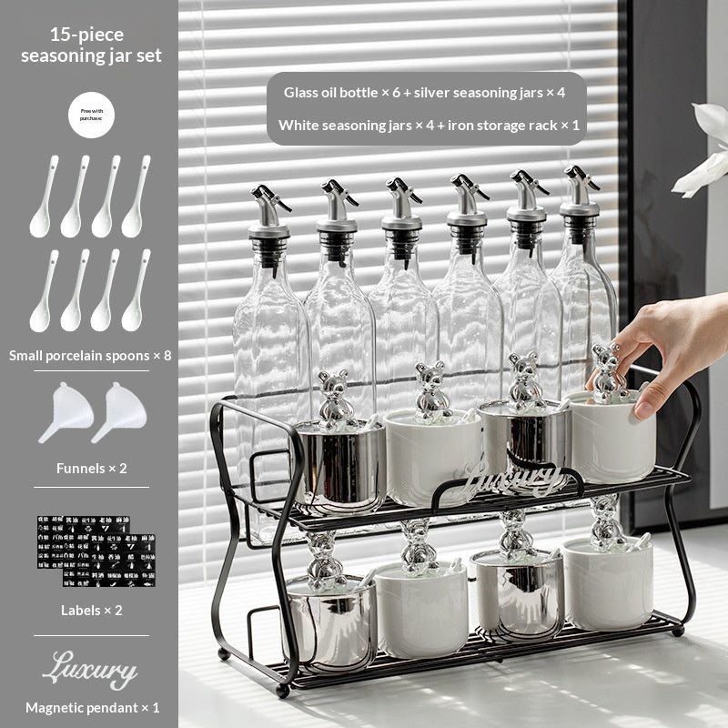 Keramik Gewürzgläser-Set – Bild 2 | LuxeStyle