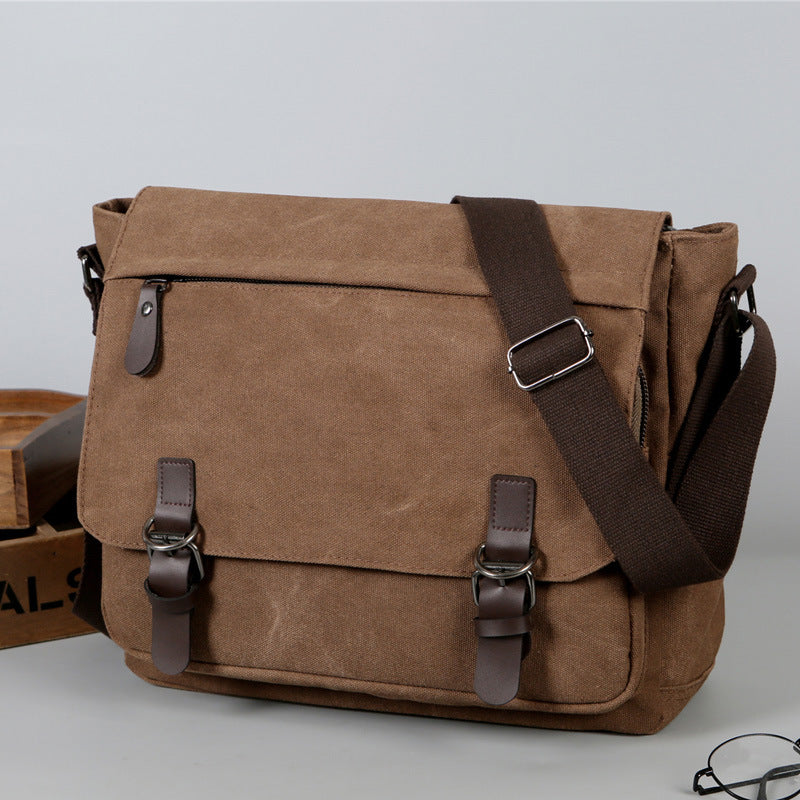 Robuster Canvas-Rucksack in Khaki – Bild 3 | LuxeStyle