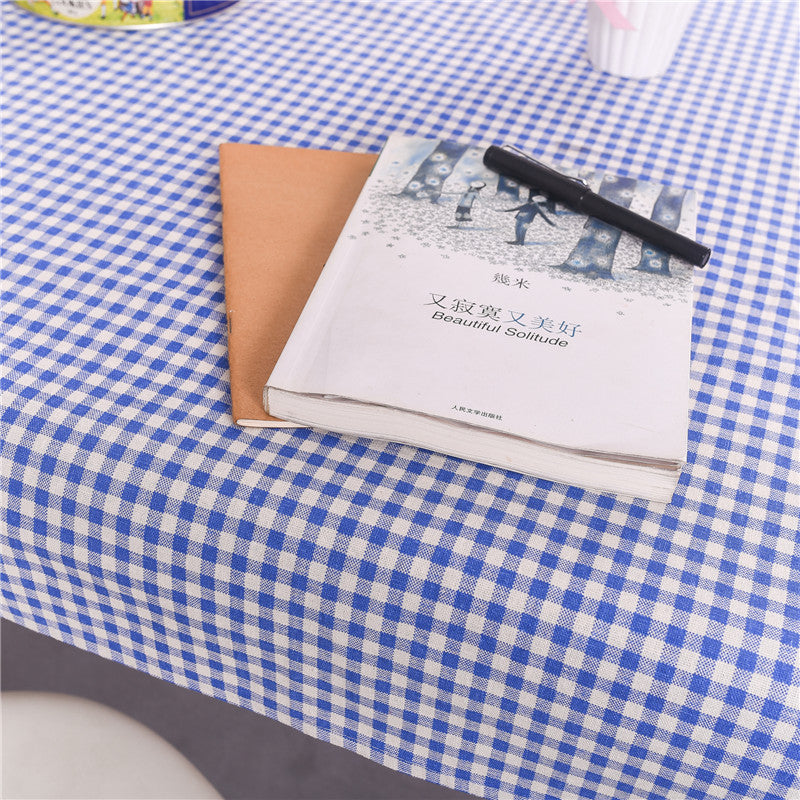 Tischdecke aus Polyester-Baumwolle mit Karomuster