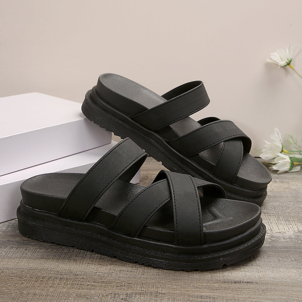 Damen-Plateau-Sandalen mit Kreuzriemen – Bild 2 | LuxeStyle