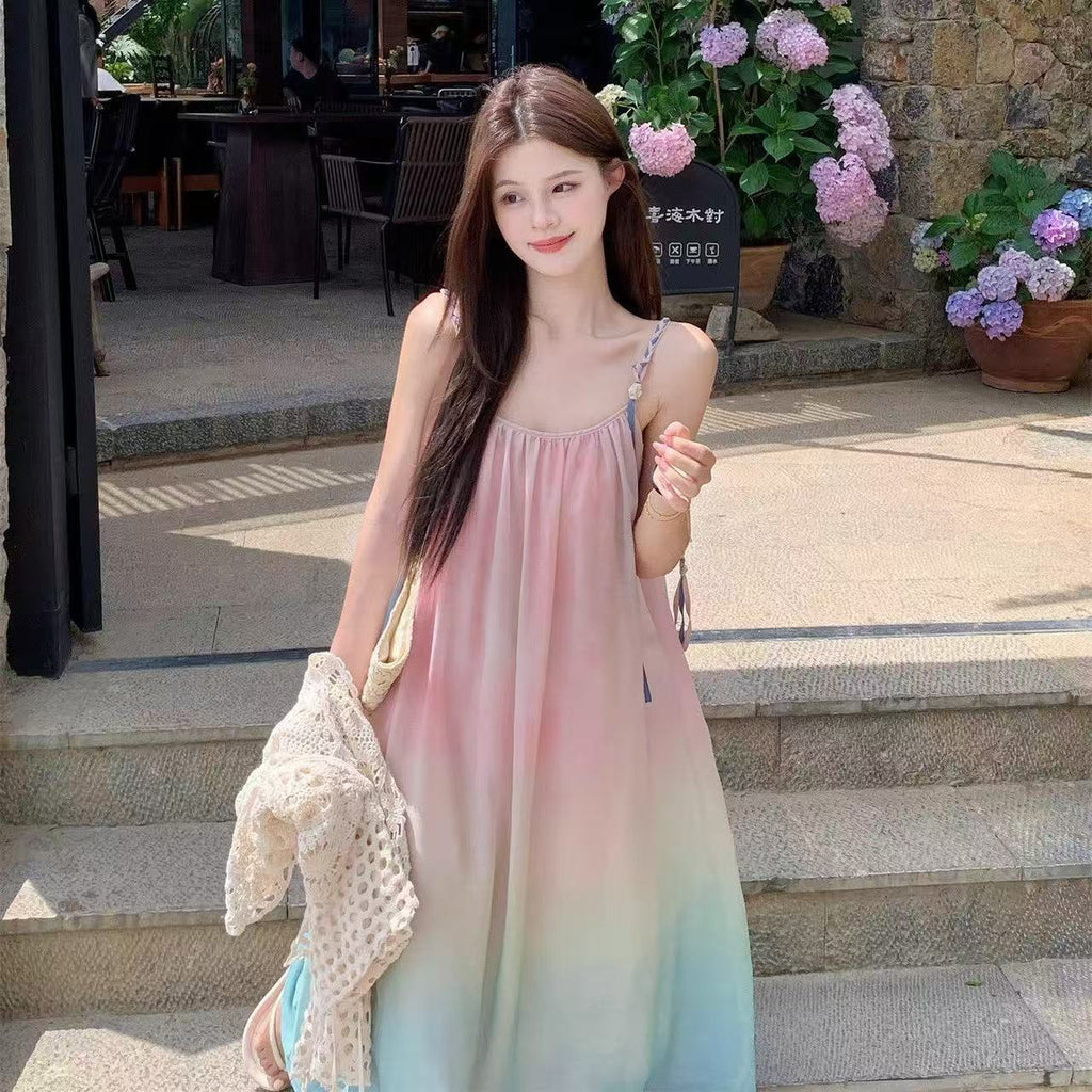 Ombre A-Linien Strandkleid – Bild 2 | LuxeStyle