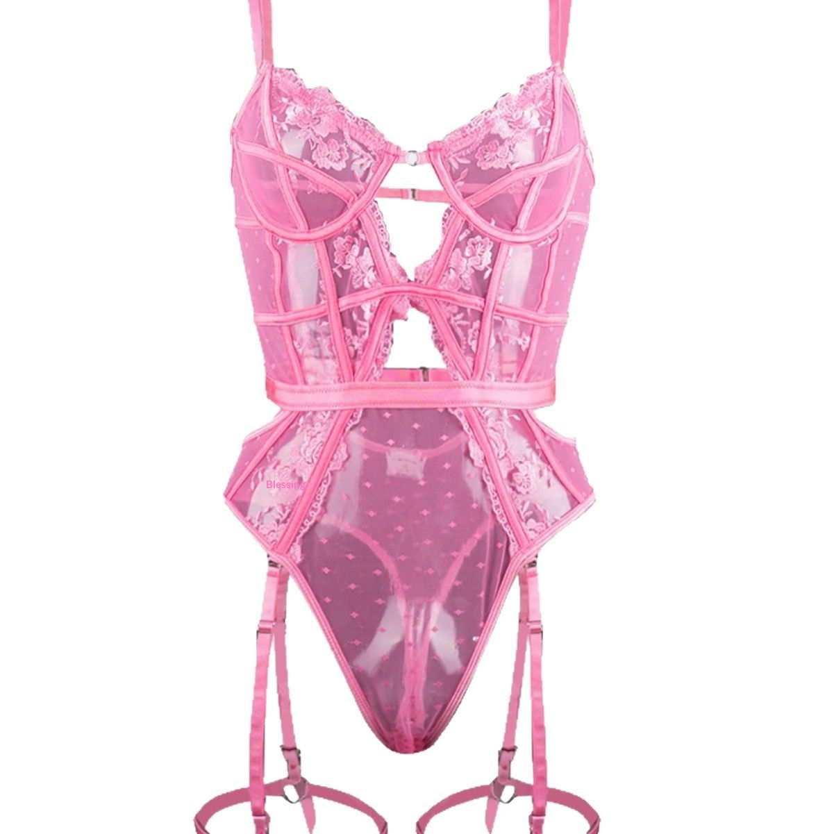 Damen Body mit Spitze und Cut-Outs