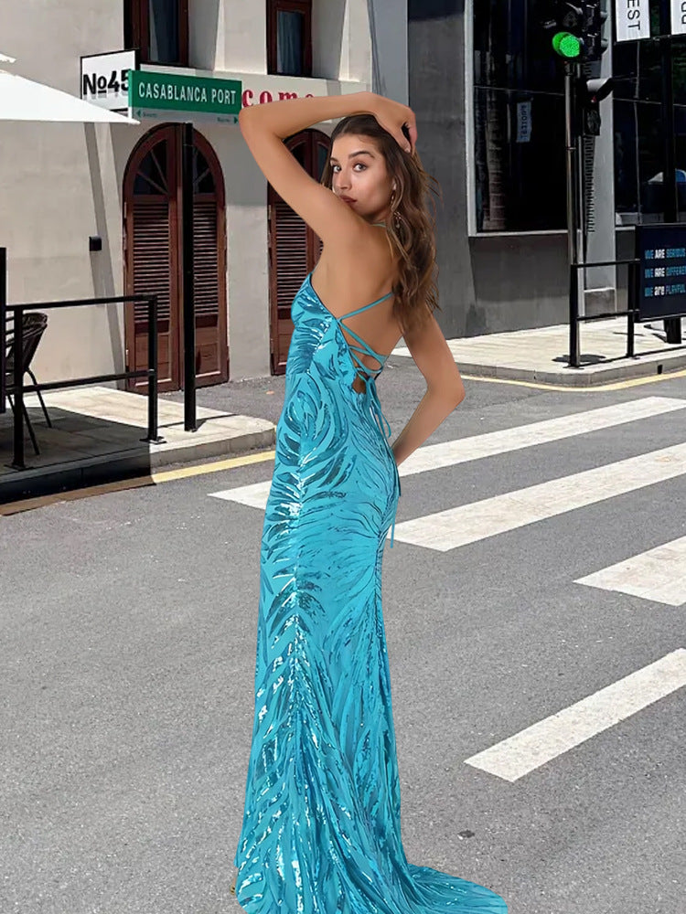 Damen Pailletten Bandeau-Kleid – Bild 9 | LuxeStyle