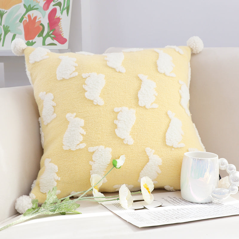 Plüsch-Kissenbezug mit Hasenmotiv – Bild 3 | LuxeStyle