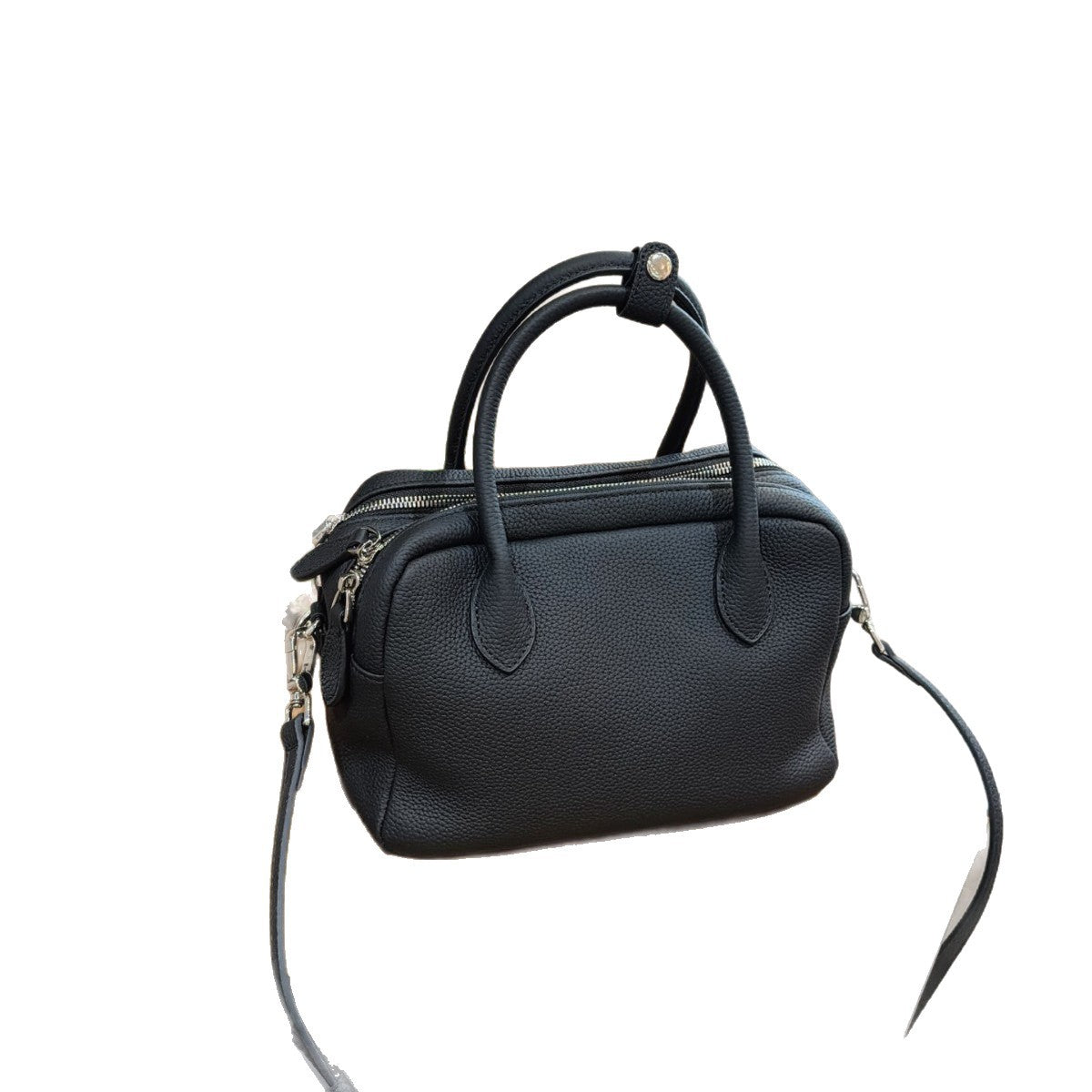 Boston-Henkeltasche «Lussa» · Echtleder im Bowling-Stil (Damen, 9 Farben)