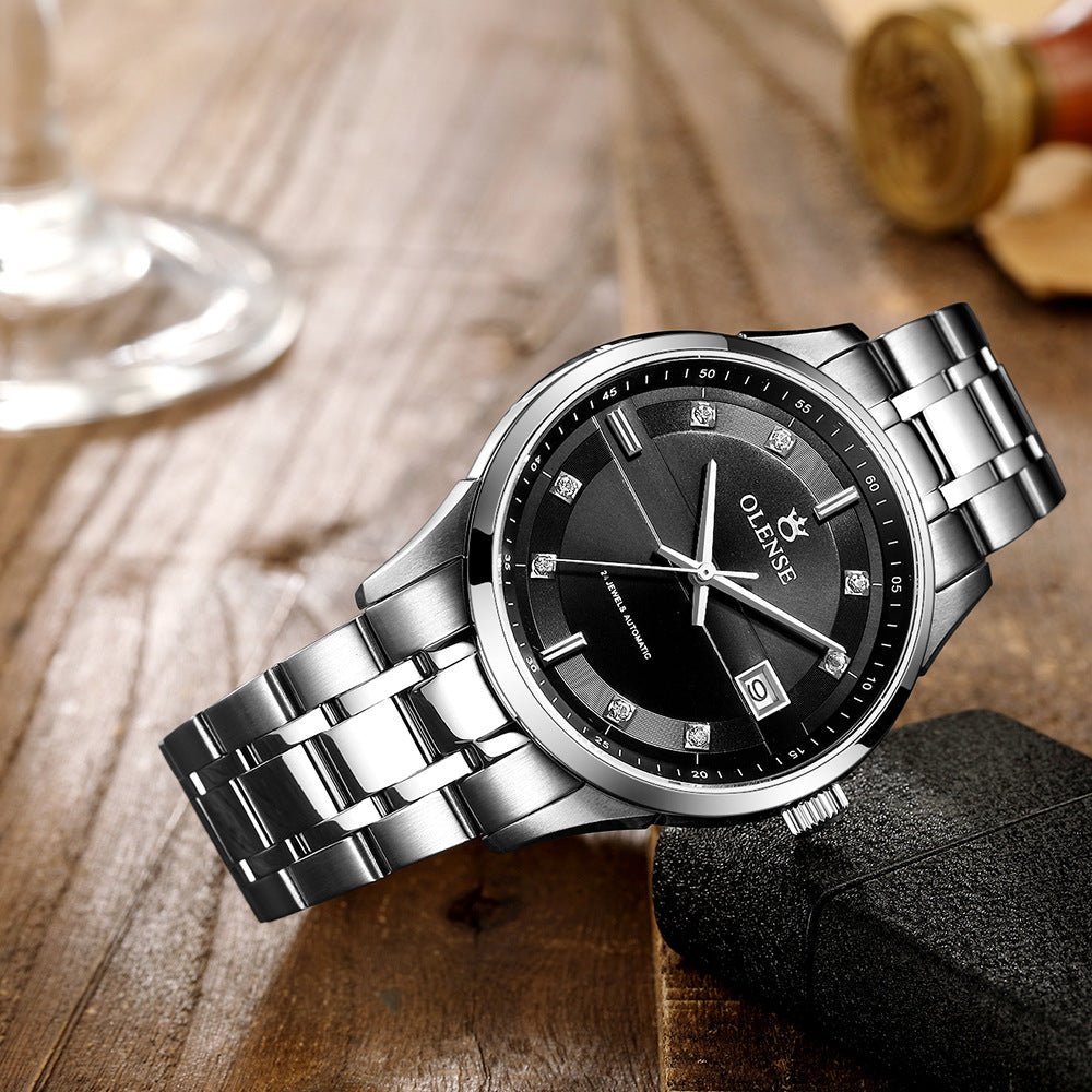 Mechanische Herrenuhr aus Edelstahl – Bild 2 | LuxeStyle