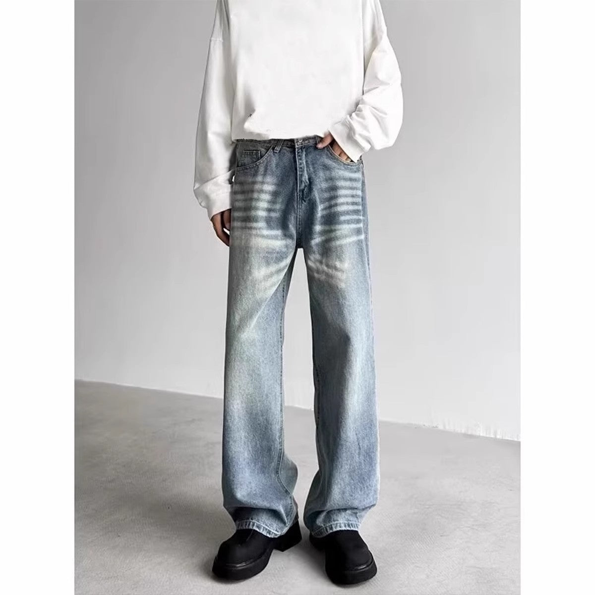 Retro Loose Straight-Leg Jeans für Herren