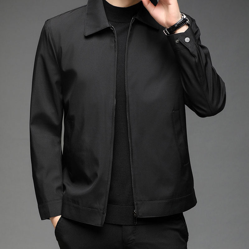 Schwarzes, blauer Business-Casual-Hemd für Männer | LuxeStyle